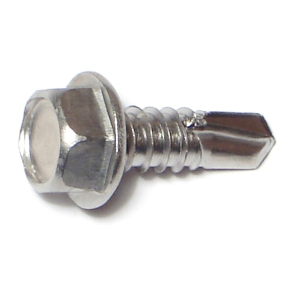 Midwest Fastener Self-Drilling Screw, #14 x 3/4 in, Stainless Steel Flange Hex Head External Hex Drive, 15 PK 65175 - main